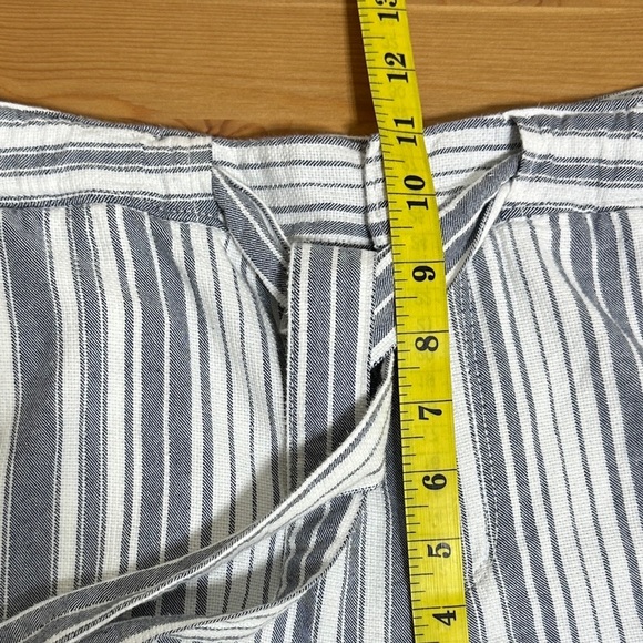 SANCTUARY | Blue White Striped Belted Waist Straight Leg Crop Pants - Picture 8 of 9